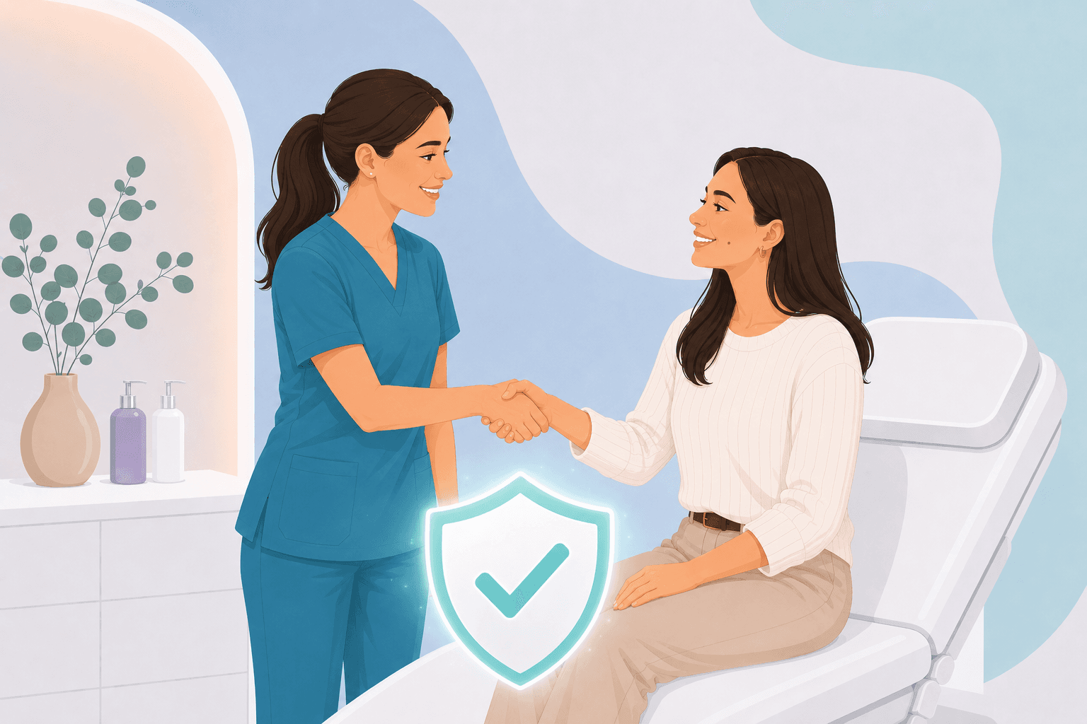 MoleScan clinic mole assessment pathway — step 8: Safe, confident clinical decisions for your patients (illustration)